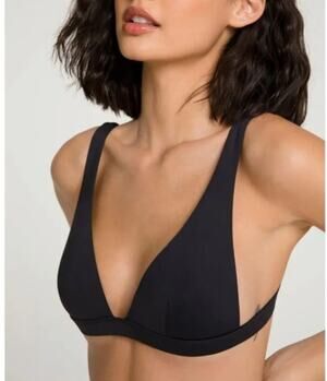 Good American Black Sexy Boost Bikini Top Size 1 Swimwear Beach Resort Vacation